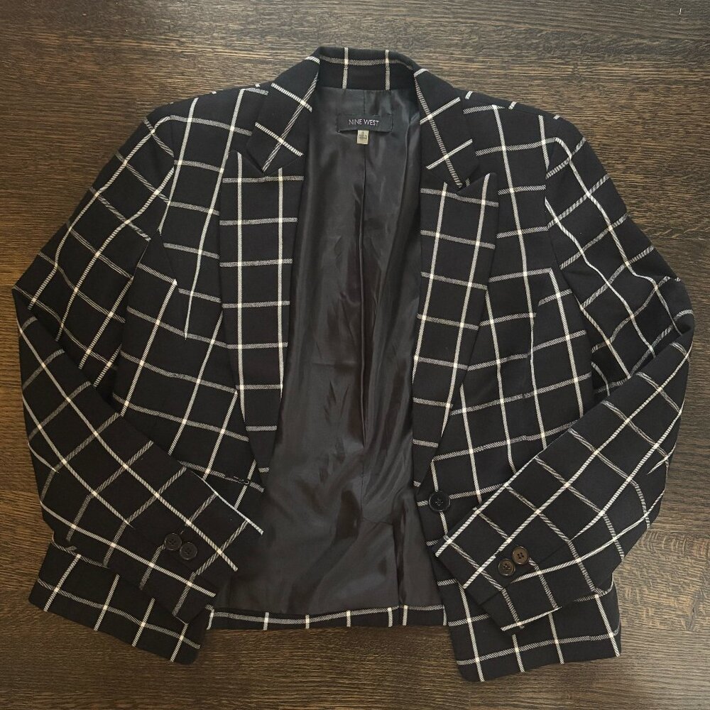 Nine West Checkered Blazer